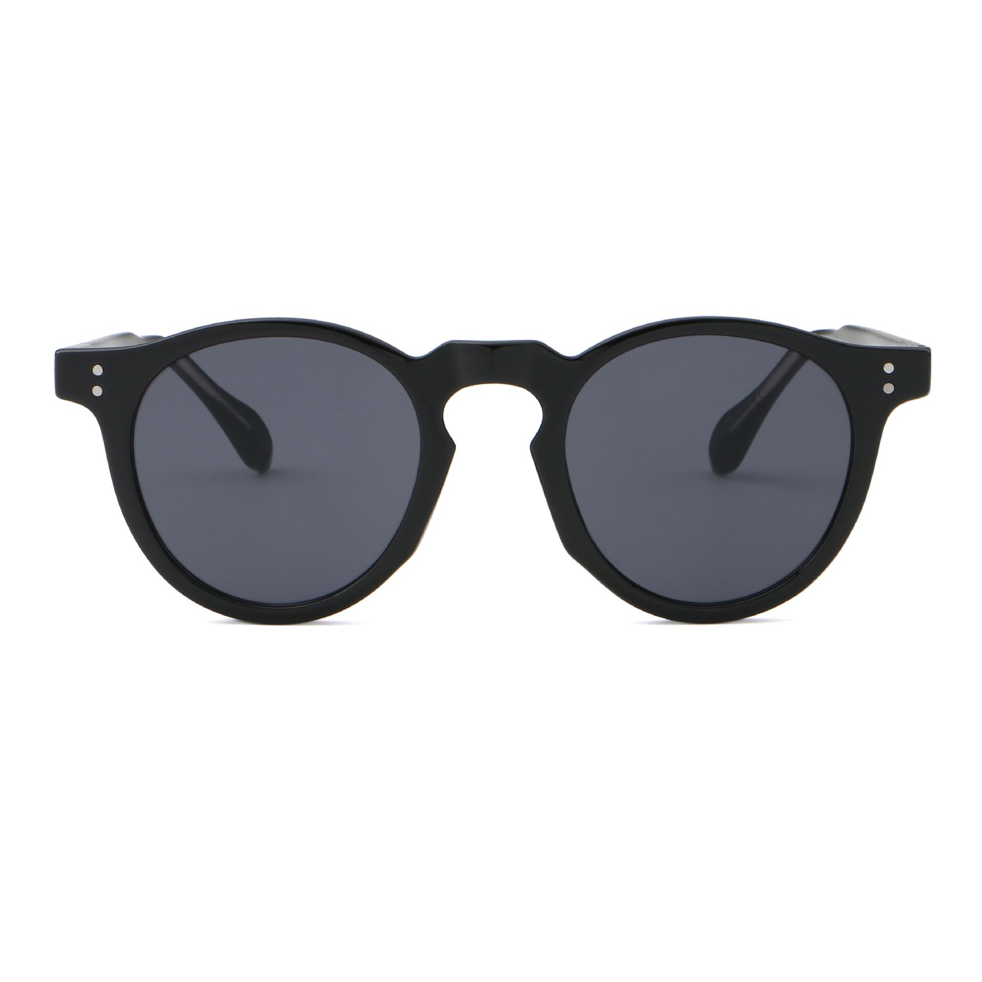 Men s Retro Round Propionate Sunglasses - European & American Trendy Style 6233