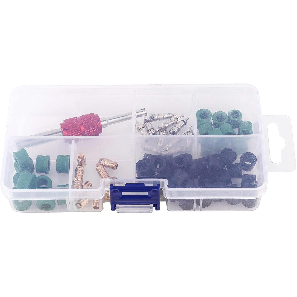 

JTLB Gasket Hoses 71Pcs Condition Repair Kit Repair Tool 10Pcs Cores 50Pcs Hose Gaskets 10Pc