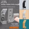 No-Drill Aluminum Alloy Folding Coat Hook Behind Door Hanger