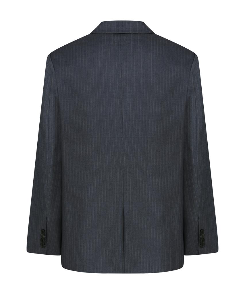 Prairie Striped Single Blazer (Gray)