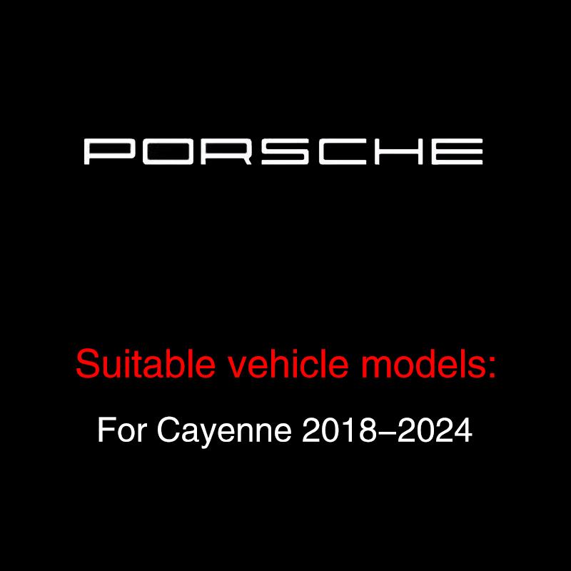 2Pcs Car Door HD Projector Lamp LED Decoration Atmosphere Light For Porsche Cayenne Panamera Macan 911 718 Taycan Boxster Cayman