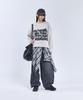 STANDARDERROR 87-Stan191 Art Lettering Oversized Jacquard Knit Gray