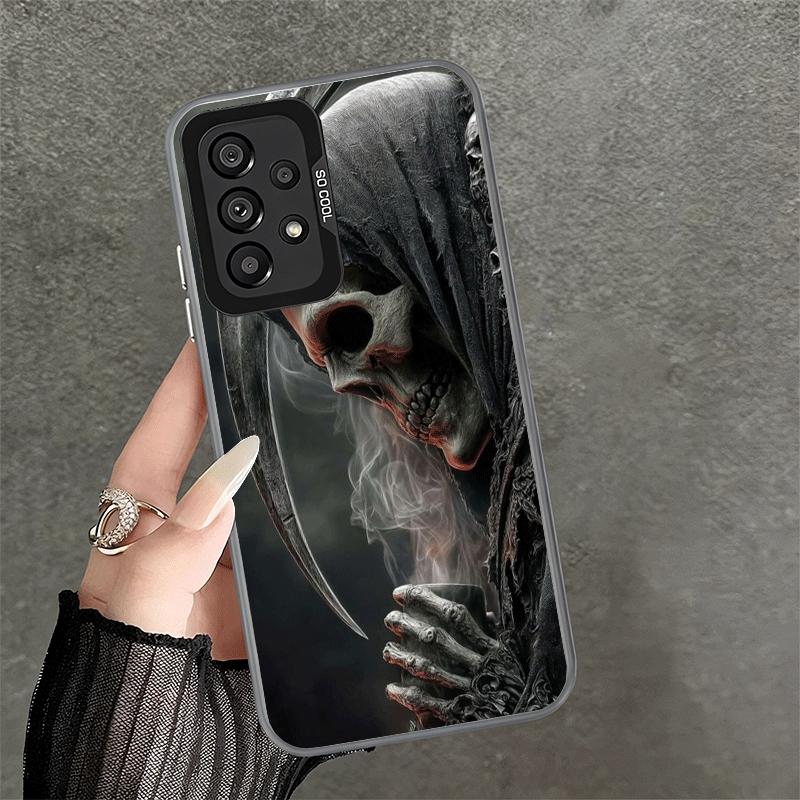 Death Grim Reaper Skull Scythe Soft Phone Case for Samsung A17 A16 A15 A14 A13 A57 A56 A55 A54 A53 A37 A36 A35 A34 A33 A26 A25 A