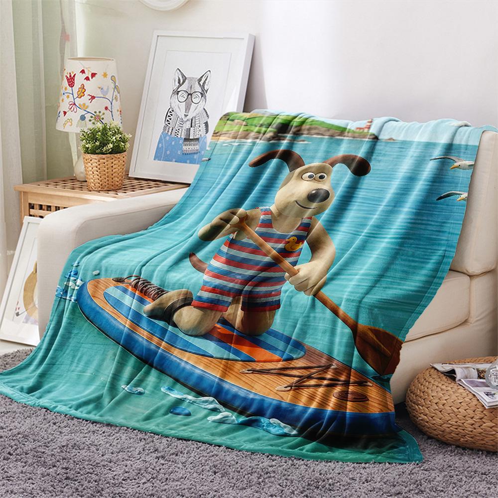 Wallace and Gromit Flannel Blanket, High quality Comfortable for All Seasons, Home Decor, Warmth and Comfort