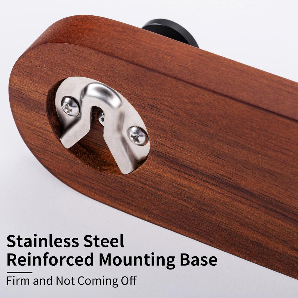 High Quality Multi-Purpose Wall Mounted Aluminum Wood Coat Hook Towel Hook Clothes Rack
