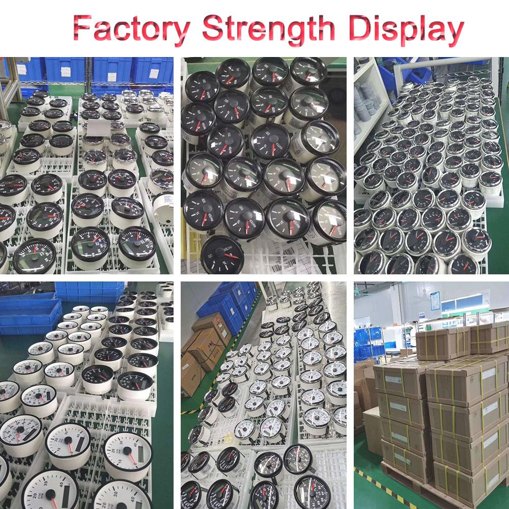 HD 85mm Tachometer + Sensor Car Boat Tacho Marine Tacho Meter with LCD Hourmeter 4000 RPM Boat Tachometer 12V/24V Red