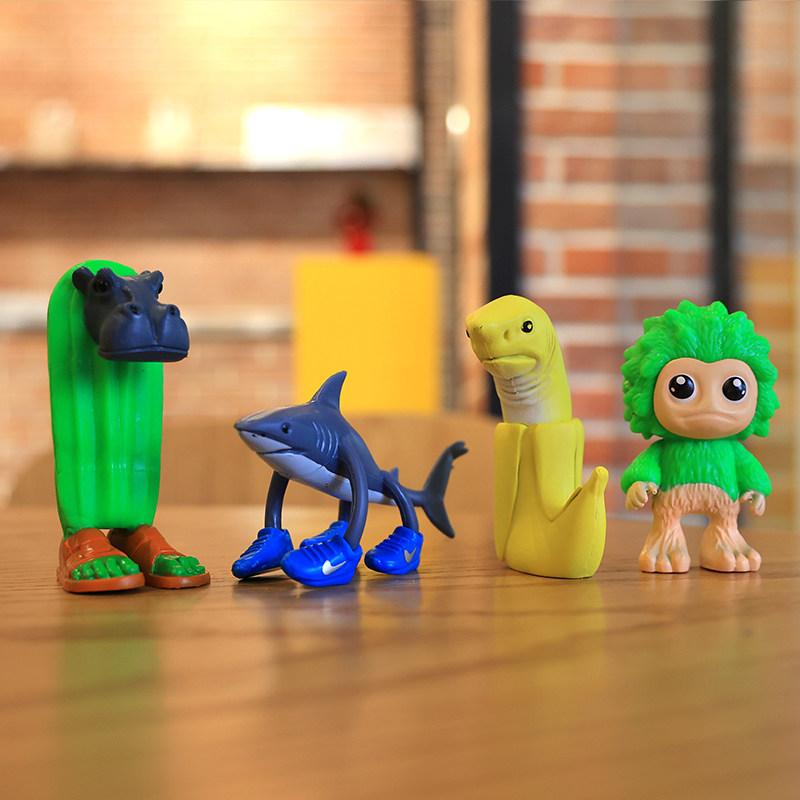 8-12Pcs Italian Brainrot Anime Action Figure Set Tung Tung Sahur Tralalero Tralala Bombardino Crocodilo Figures Model Toy Gifts