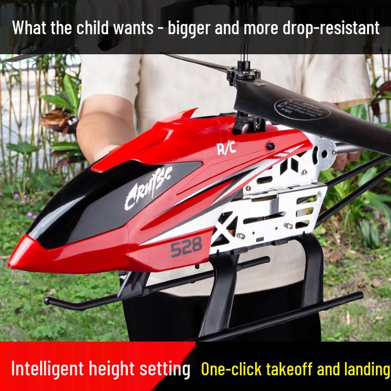 3.5-Channel Alloy Remote Control Helicopter with Cool Lights - Drop-Resistant Toy Aircraft