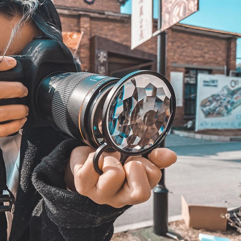 77mm Kaleidoscope Prism Kaleidoscope Glass Prism Camera Glass Filter Variable Number of Subjects SLR Photography