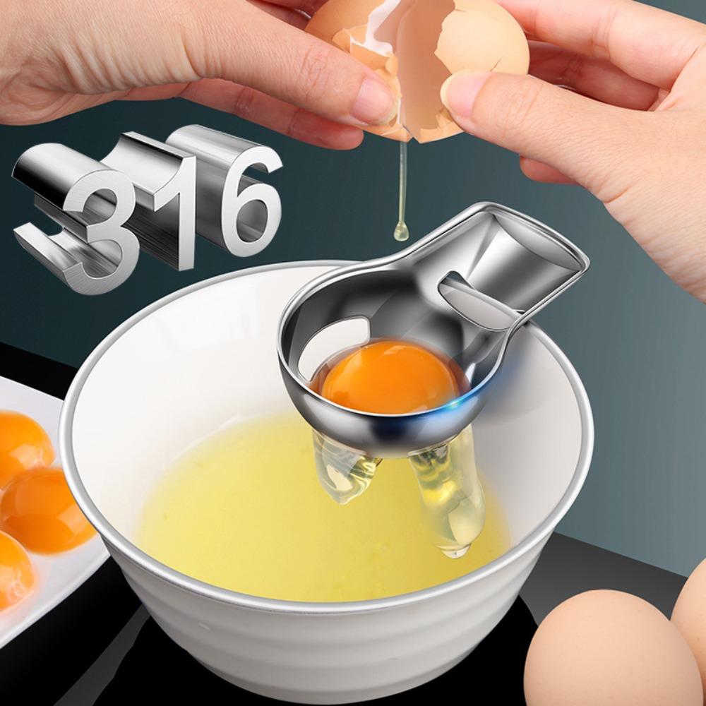 Professional Egg Yolk Filter Stainless Steel Egg White Divider Egg Yolk Separator Spoon  Kitchen