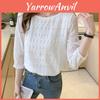 Elegant Korean Style Spring And Summer Blouse With Seven-part Sleeves For Versatile Wear