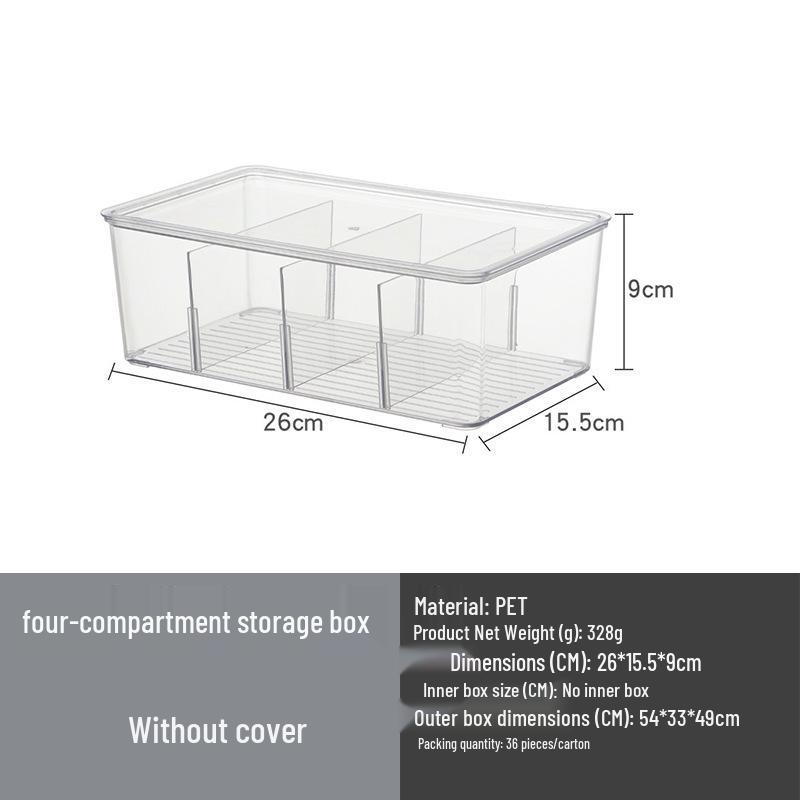 Food-Grade Transparent Refrigerator Storage Box – Large Capacity for Kitchen Organizing