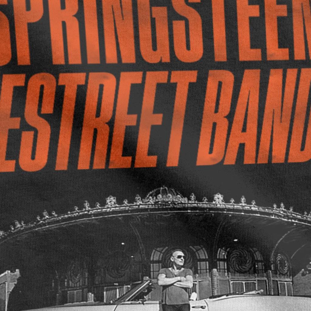 Bruces The E Street Band Springsteens T Shirts for Men Cotton Novelty T-Shirt Round Neck Tees Short Sleeve Tops 4XL 5XL 6XL