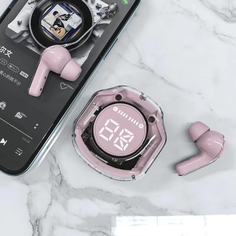 T8 PRO TWS Bluetooth Earbuds Transparent with LED Digital Display Wireless In-Ear Earphone for Xiaomi Huawei iPhone Headphone