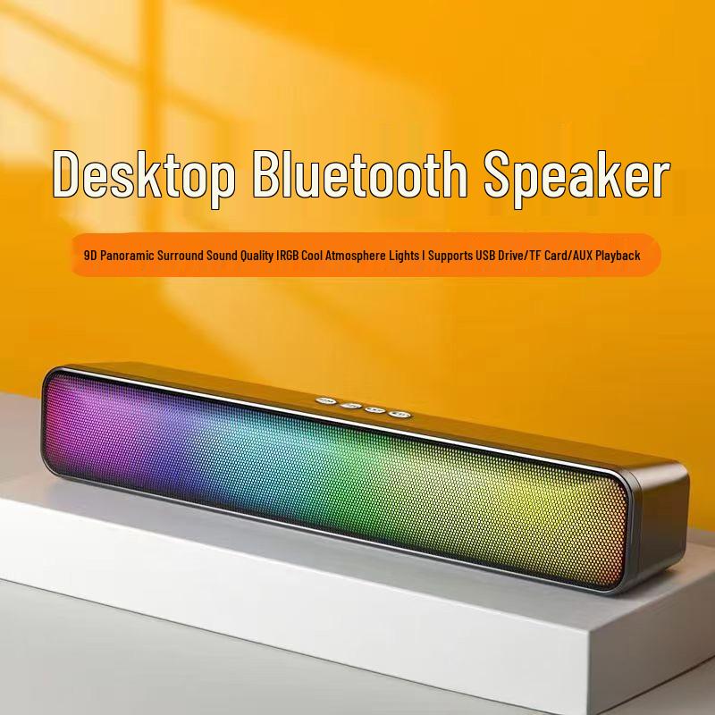

360° Surround Sound Bluetooth Speaker: Gaming Desk Favorite with Deep Bass (Model M8)