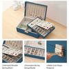 2 Layers Jewellery Box Organiser Small Home Travel PU Leather Earings Rings Jewelry Storage Case Women Portable Removal Tray
