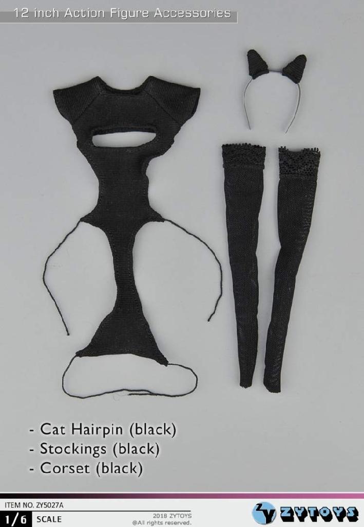 Action Figure ZYTOYS ZY5027A Beautiful Sexy Female Cat Outfit Set and head not [TOYBARJAPAN] 1/6 (Body included)