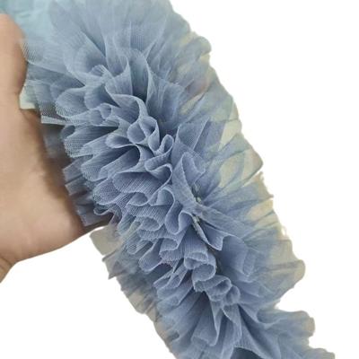 Creative Multi-layered Lace Mesh Trim Fluffy DIY Skirt Hem Decoration Ruffled Edge Encrypted Dress Lace