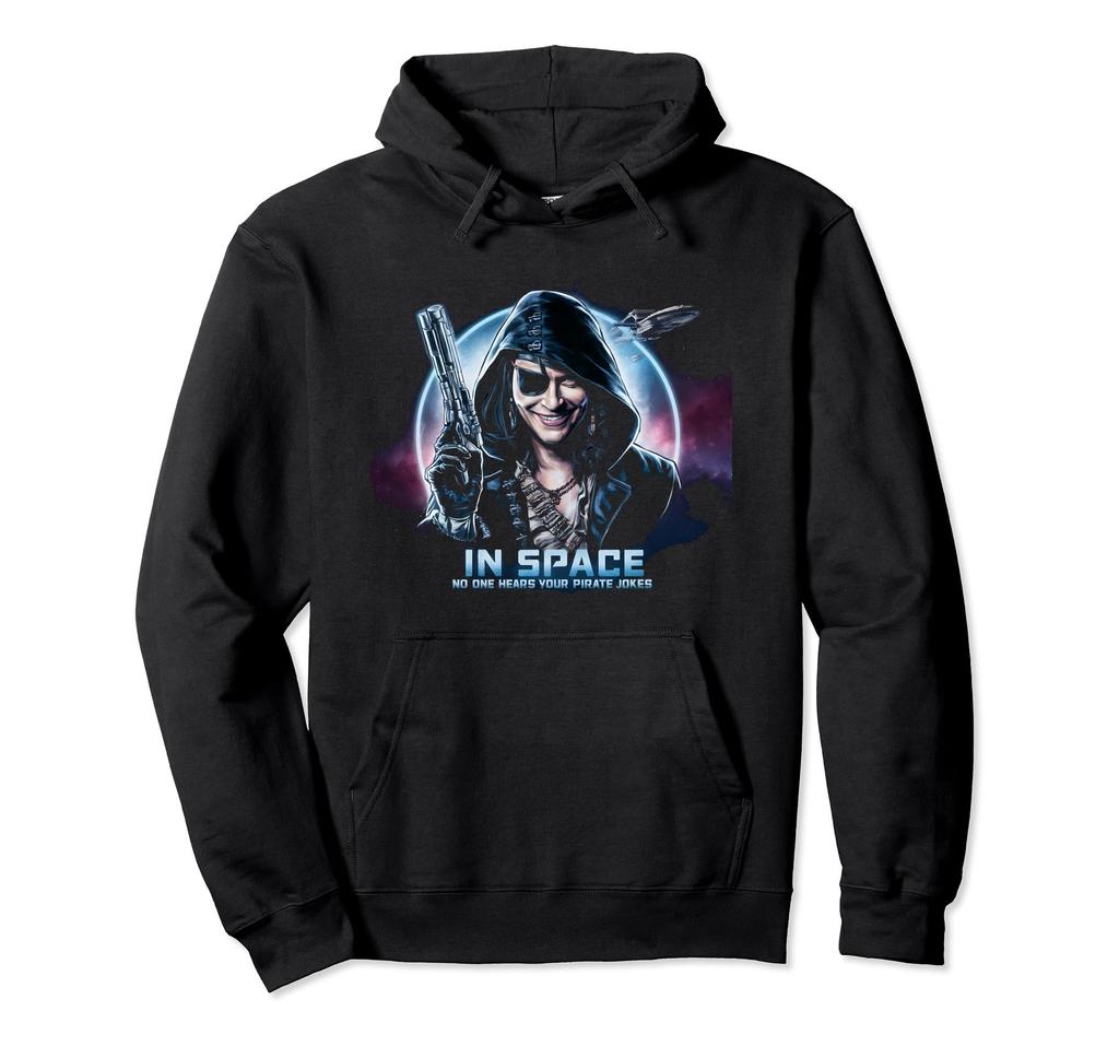 Space Pirate Beam Me Up Fun Galaxy Design Hoodie
