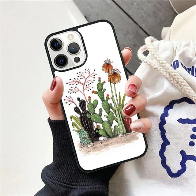 Cactus Plants Succulents Phone Case Cover For iPhone 17 Air 15 16 14 13 12 Pro Max 11 Pro Max Plus Coque Shell