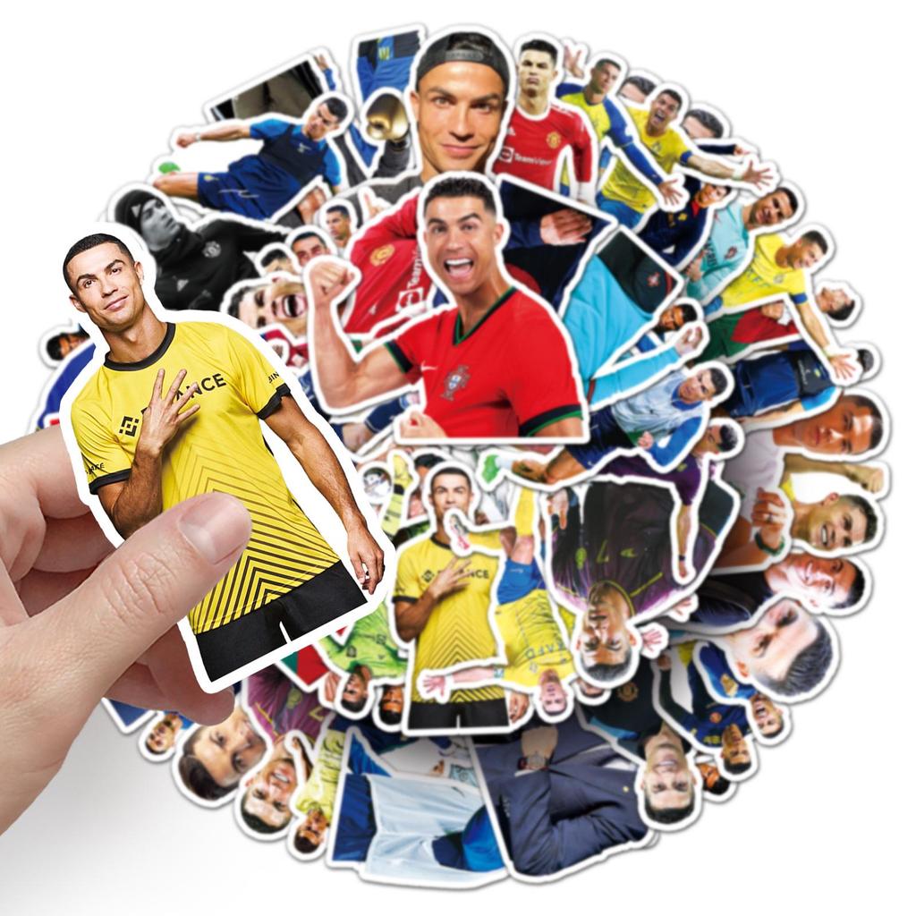 50 Cristiano Ronaldo Graffiti Stickers for Water Bottles, Luggage, Skateboards & DIY Football Star Decor.