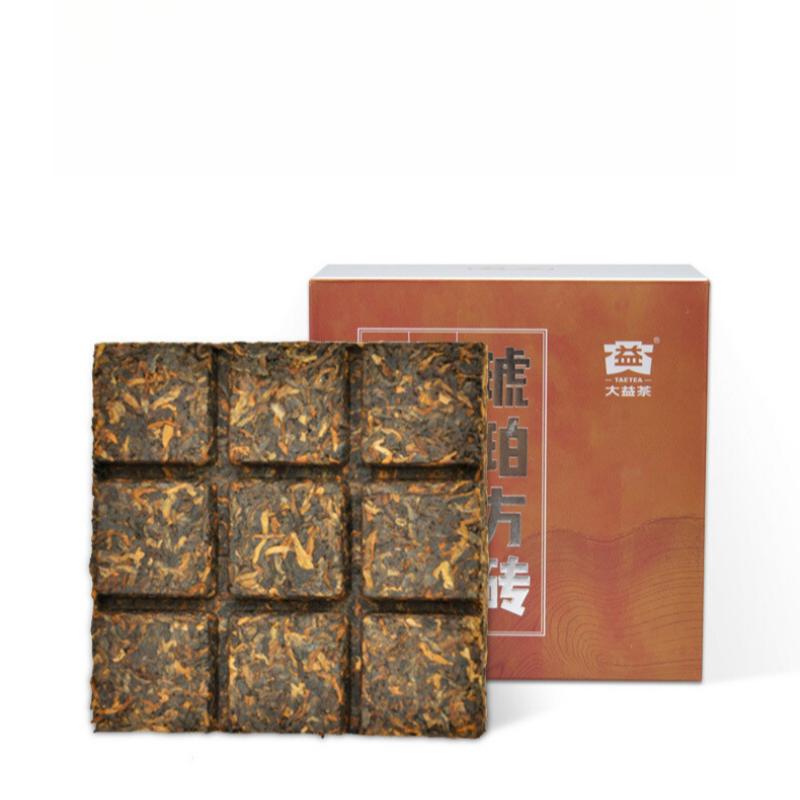Daiyi Pu-erh Tea Amber Square Brick Ripe Tea Yunnan Menghai 60g X 4 Bricks/Box
