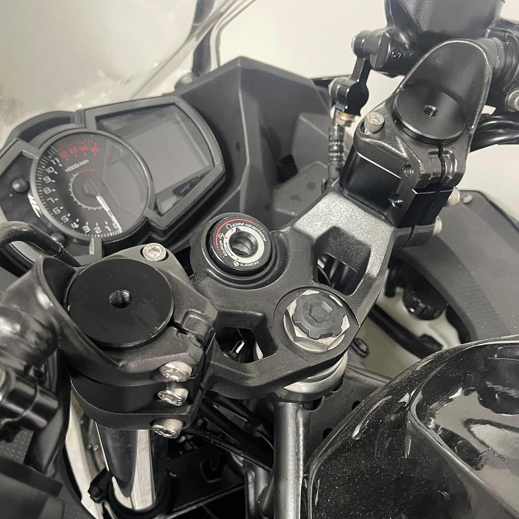 HRuizq Motorcycle Set Back Spacer Fits Ninja 400 (18-24) Ninja 250 (19-24) Steering Wheel Upper Holder 30mm Up