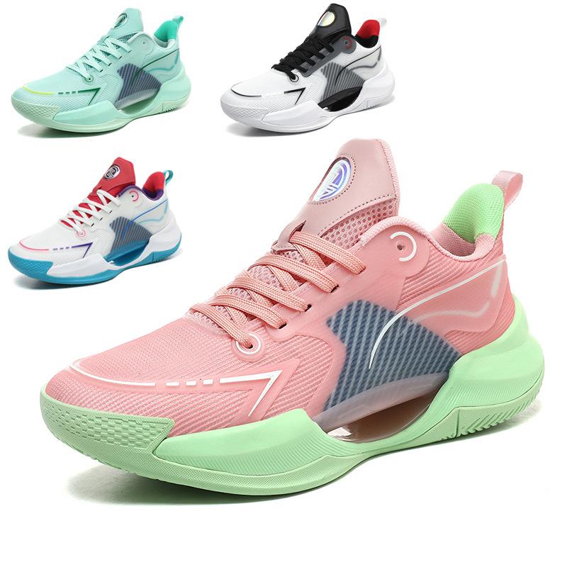 Basketball Shoes Men's MD Mesh Breathable Ultra-light Men's Sports Sports Students' Casual Running Trendy Shoes Women's Actual Combat Shock-absorbing