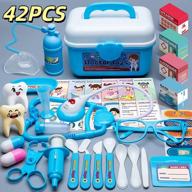 Doctor Kit for Kids Ages 3+ Toddler Toys Medical Playset for Girls & Boys Educational Role Play Doctor & Dentist Gift
