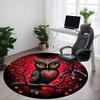 1pc Owl Heart Office Round Area Rug, Under Office Chairs Bedroom Living Room Home Decor, Room Deco