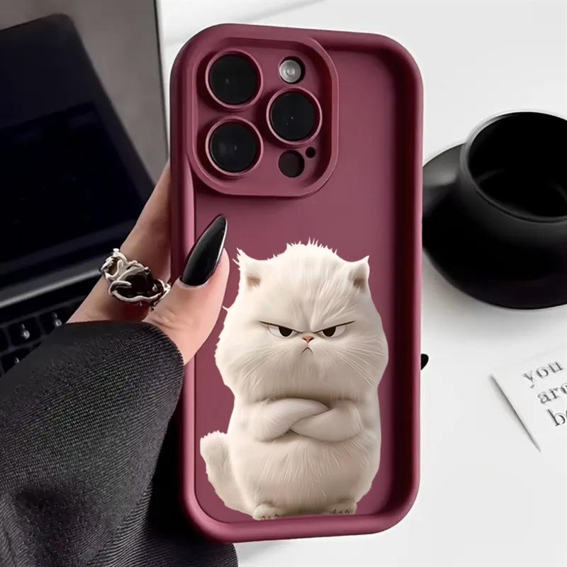 Cute Black Cat Soft TPU Phone Case For iPhone 16 15 14 Pro Max 13 12 11 Pro Max 7 8 Plus XR X XS 16E Shockproof Silicone Cover