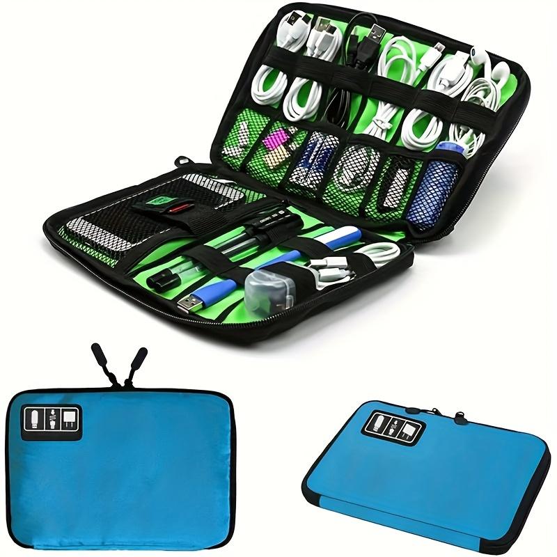 Durable Nylon Travel Tech Organizer Bag Portable Electronics Accessories Case for Cables, Phones, Earphones  High-Capacity