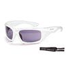 OCEAN Floating Sunglasses Wraparound UV Coated Recycled Shiny White Smoke [ANTIGUA] Shape, Protection, Impact-Resistant Lenses, Materials, (Polarized