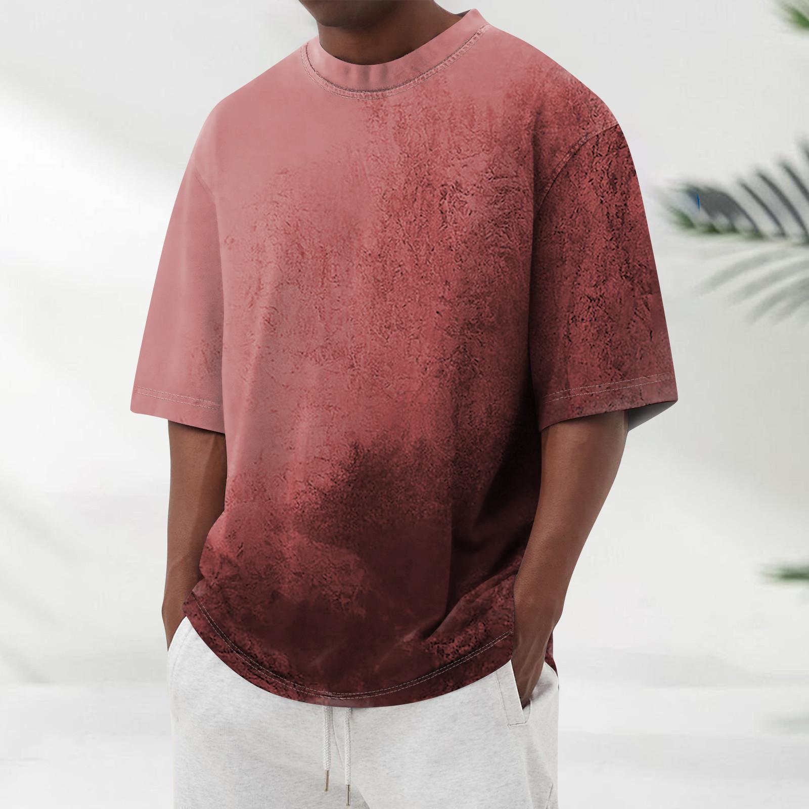 

Мужские футболки с графическим принтом, уличная повседневная одежда с короткими рукавами и принтом XXXL розовый