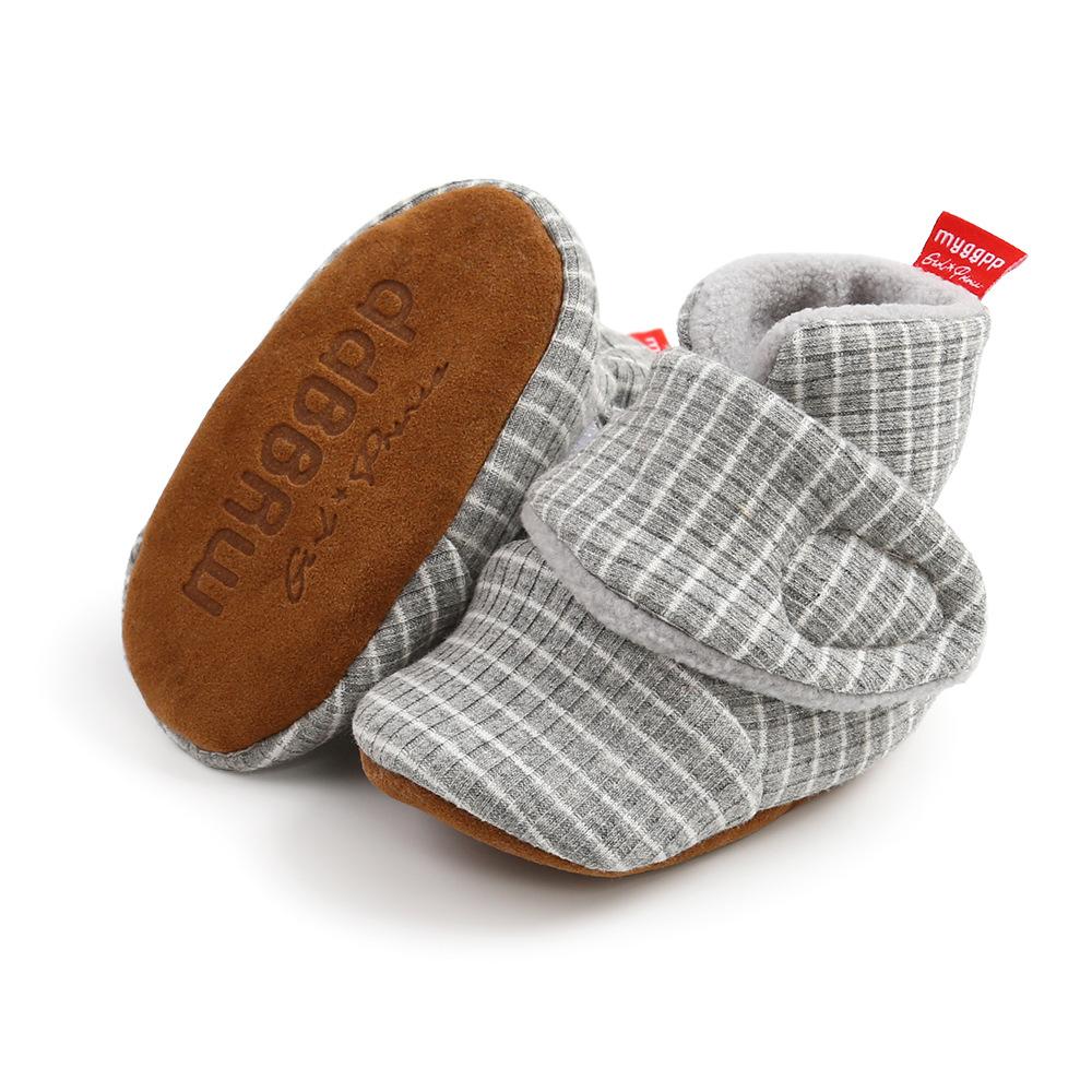 MYGGPP Autumn and Winter Striped Cotton Shoes Cotton Boots Baby Shoes Warm Shoes Baby Shoes Toddler Shoes