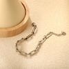 18K Stainless Steel Bracelet Women's Fashion Popular Stackable Wear with I-shaped Chain Bracelet