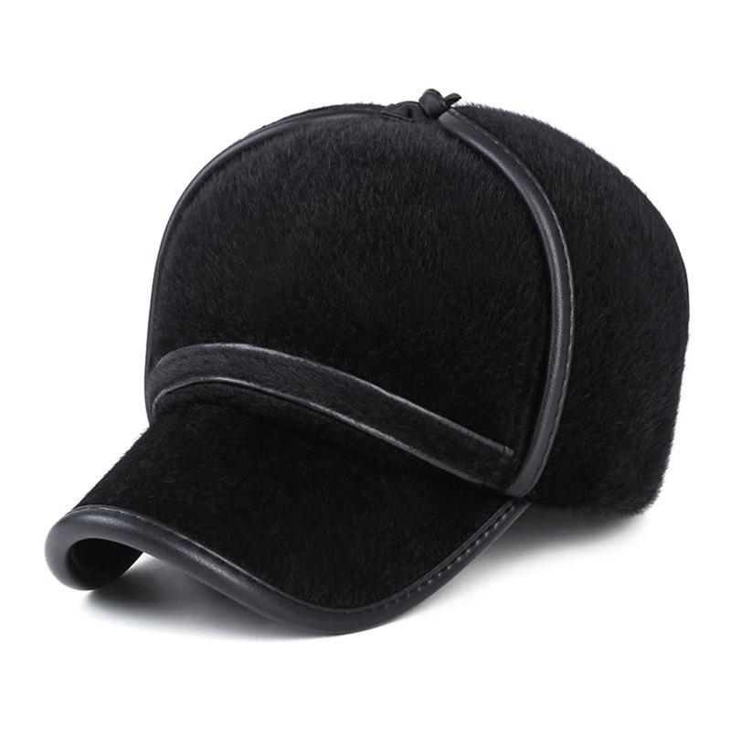 Cold-Proof Middle-Aged And Elderly Baseball Cap Men'S Winter Thickened Warm Ear Protection Lei Feng Hat Fashionable Outdoor Cap