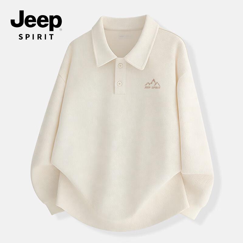 JEEP SPIRIT 290G Heavyweight Long Sleeve Polo Shirt 4XL