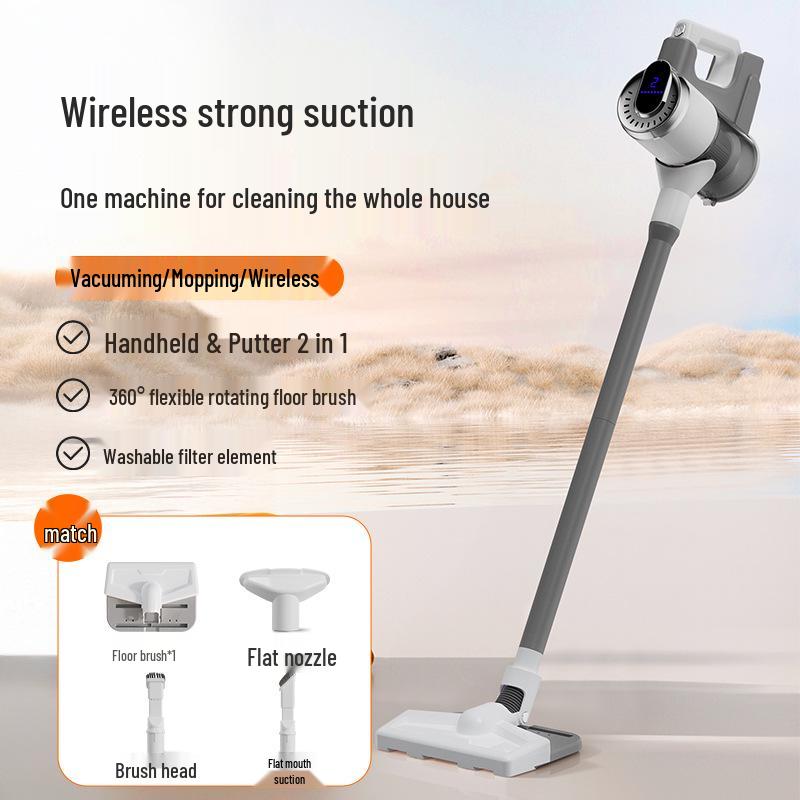 Handheld Wireless Vacuum Cleaner & Mop: Strong Suction, Wet/Dry, All-in-One Floor Washer