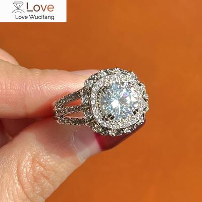 Aesthetic Luxury Proposal Ring Female Fashion Jewelry with Dazzling Zirconia Delicate Lady Wedding Ceremony Accessories