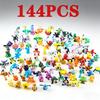 144pcs  Pikachu Action Figure Toys Mini Figures Model Toy Pikachu Anime Doll Birthday Christmas Gifts Figurines Twisted Models