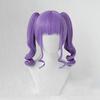 Cosplay Twin Tails with Perfect for Halloween Parties 3 Bonus Items Heat-resistant Wig, Violet/purple, Bun, +