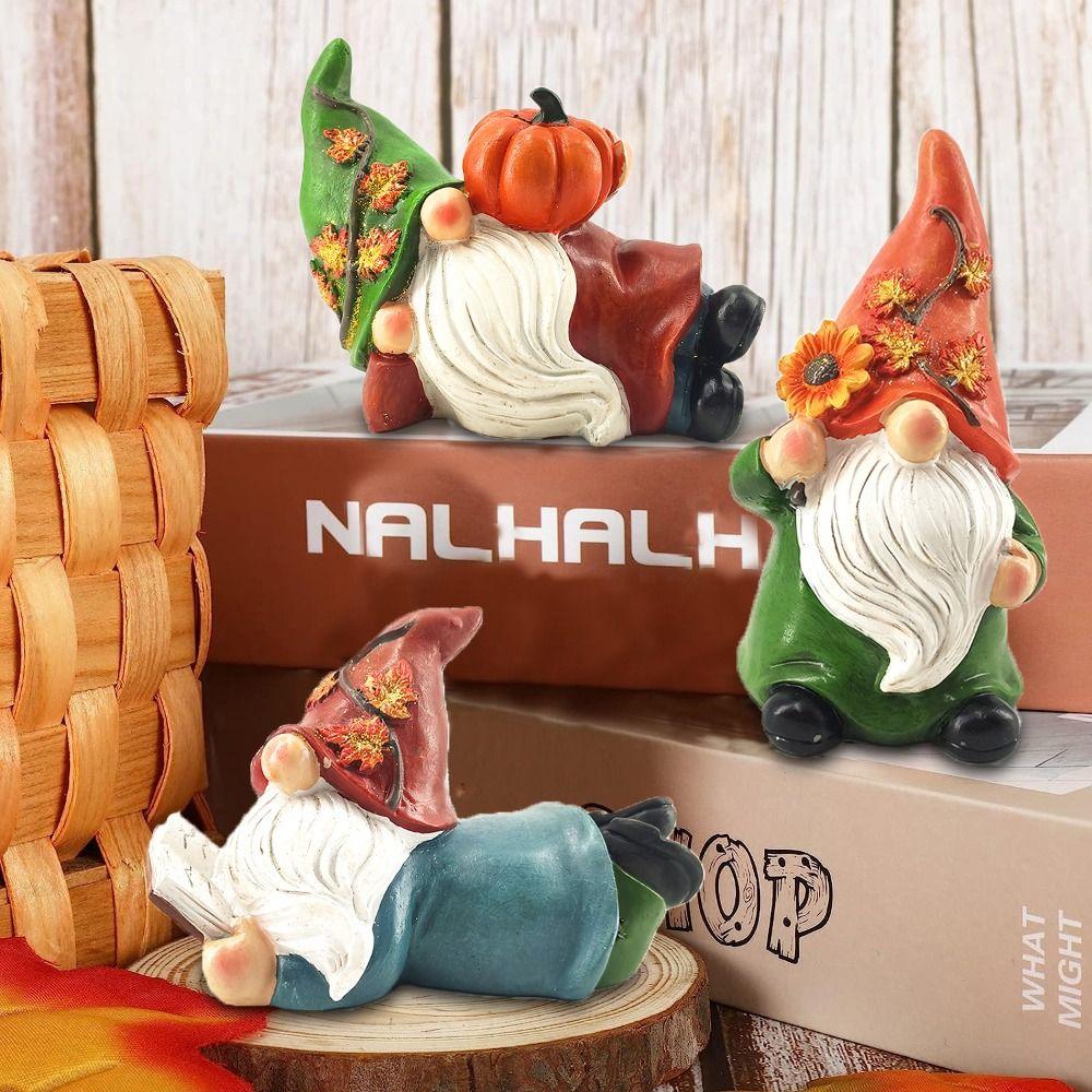 Resin Dwarf Sculpture Funny Miniature Statue Crafts Gnome Figurine  Lawn