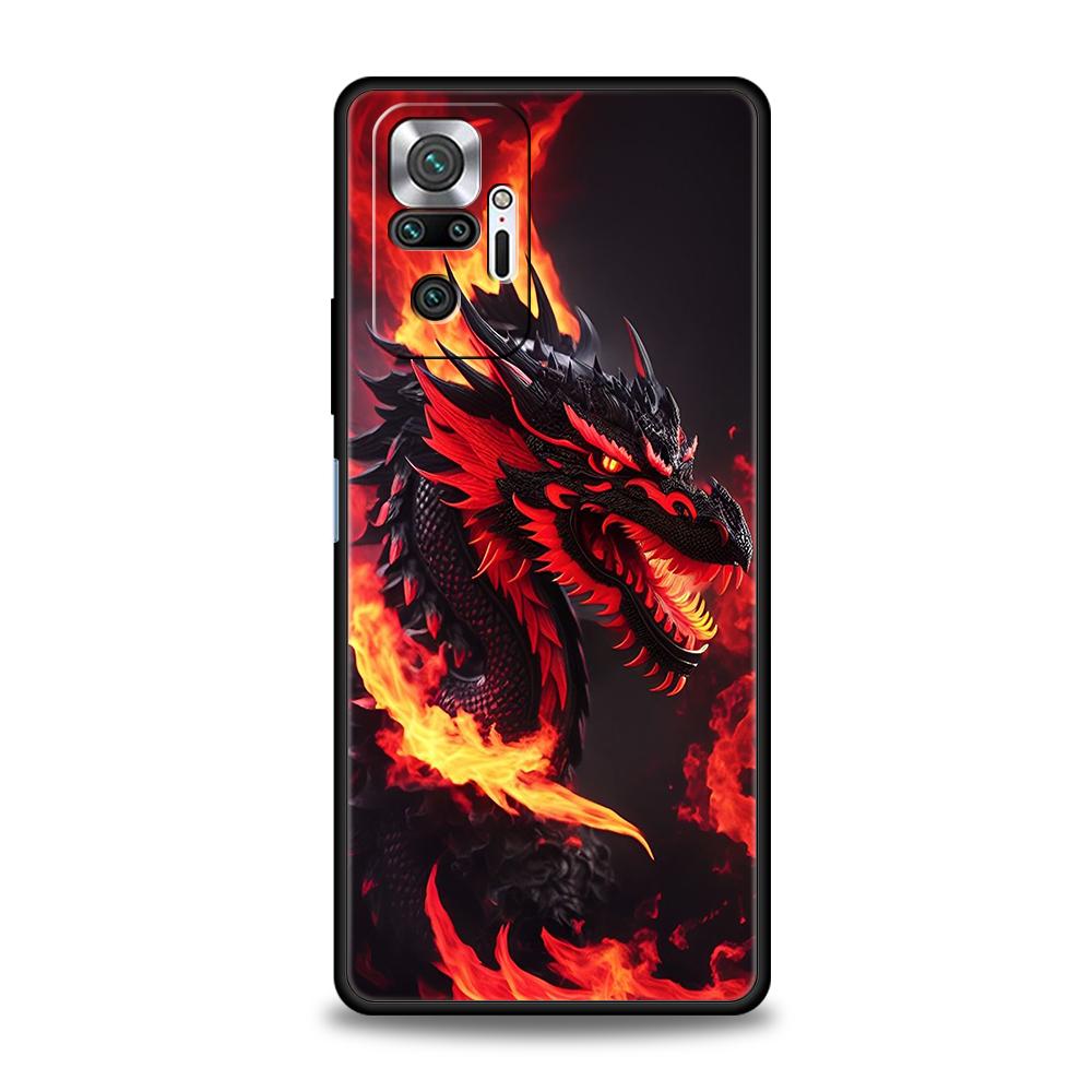 Illusory Color Chinese Dragon Phone Case Cover for Redmi 14C 10C 9 Note 14 13 12 10 11 Pro Plus K40 K50 Pro Plus Soft TPU Shell