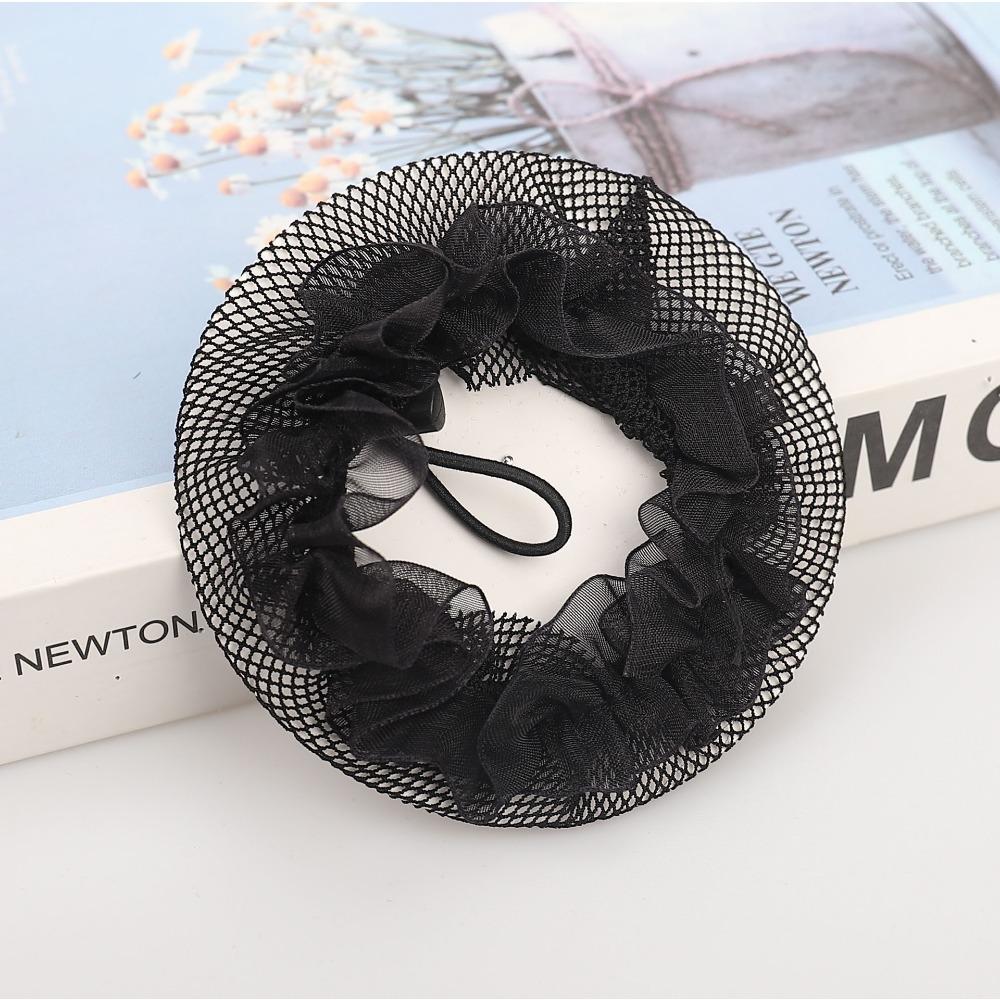 Children'S Dance Disc Hair Dance Grade Net Pocket Ballet Headgear, Lace Elastic Net Cover Hair Accessories