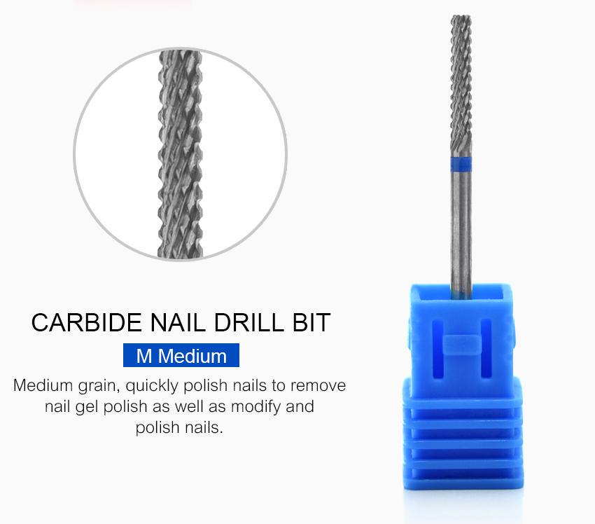 kads Alloy Nail Drill Bit Nail Milling Cutter Drill Manicure Nails Professional Drill Electric for Pedicure Tools