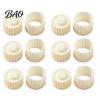 Home Baking Gadgets 2-in-1 Round Mooncake Mold, Double Ended Pastry Press with Scallop And Texture Stamper Spiral Embossing for DIY Baking,