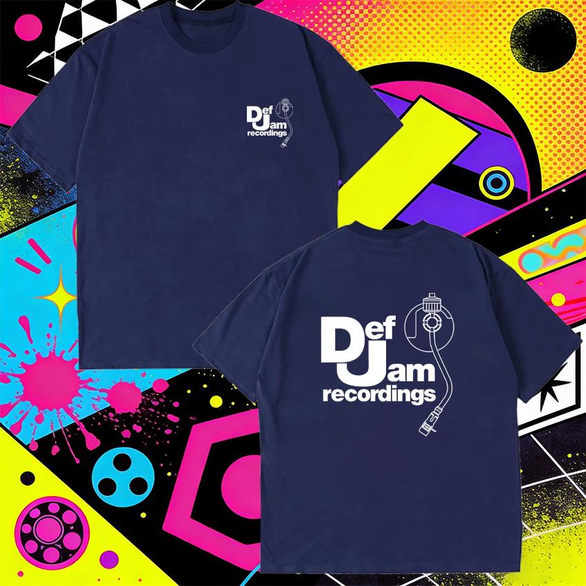 Heißer Verkauf Sommer Harajuku Streetwear Def Jam Recordings Grafik Kurzarm T-Shirt 100% Baumwolle Unisex Unisex Lässig Vintage T-Shirt