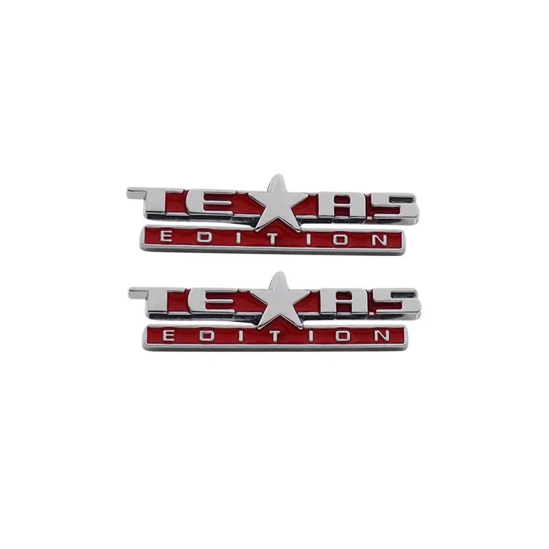 2pcs Premium Texas Edition car Engine Fender trunk Tail Decal Emblem Badge Sticker for American US SUV Off Road Car