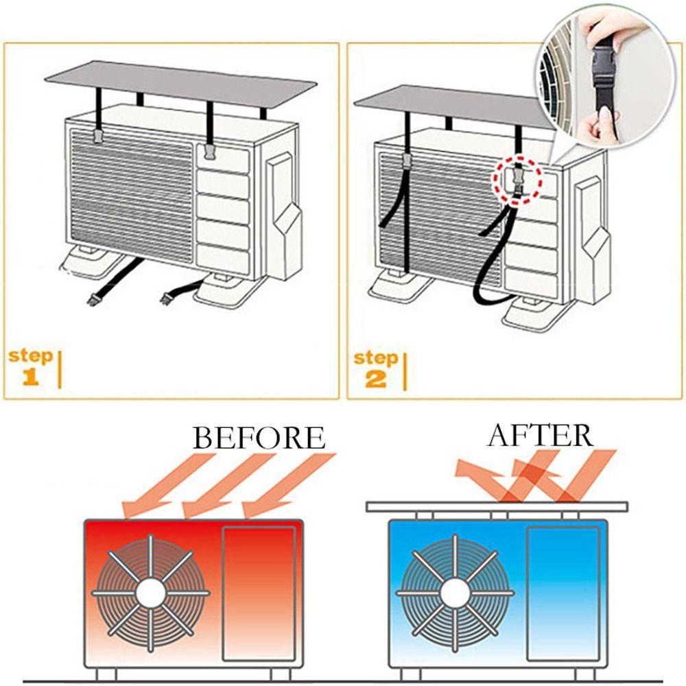 Machine Cover with Buckle Sunshade Cover Air Conditioner Protector Air Conditioner Cover Dust Cover
